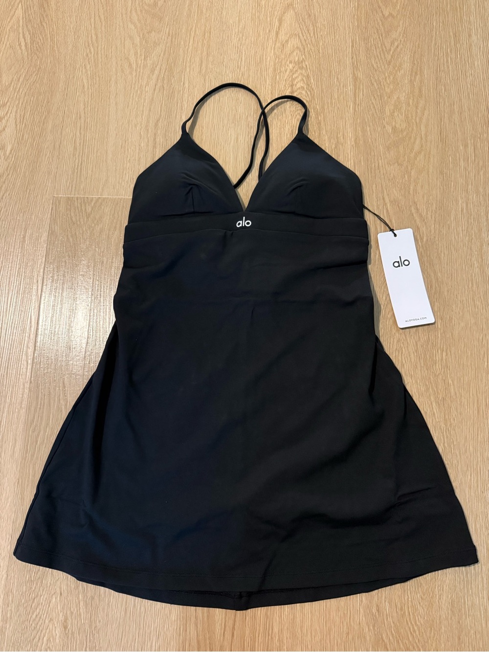 ALO Yoga Black Airbrush Splendor Dress